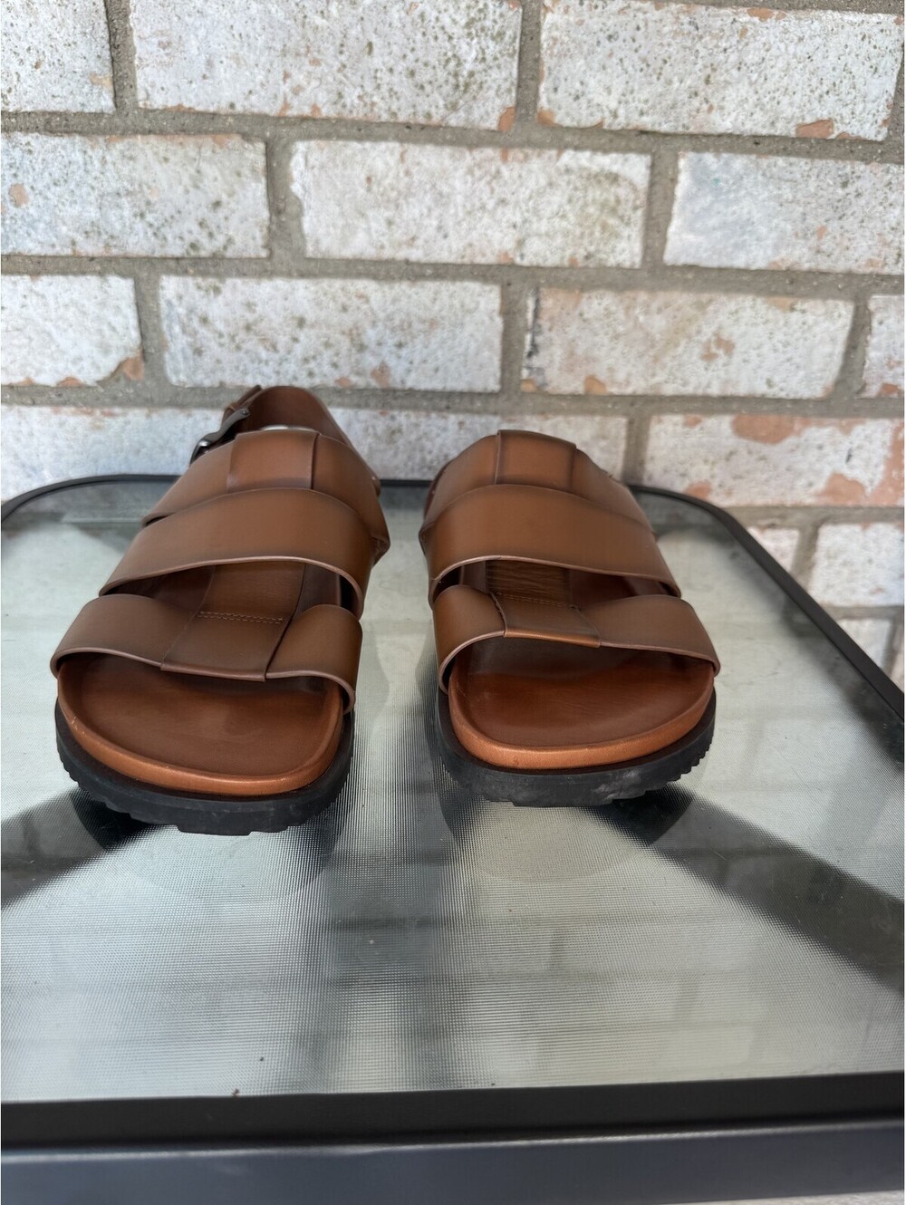 Allen Edmonds Women Brown Sandals Size 8.5D